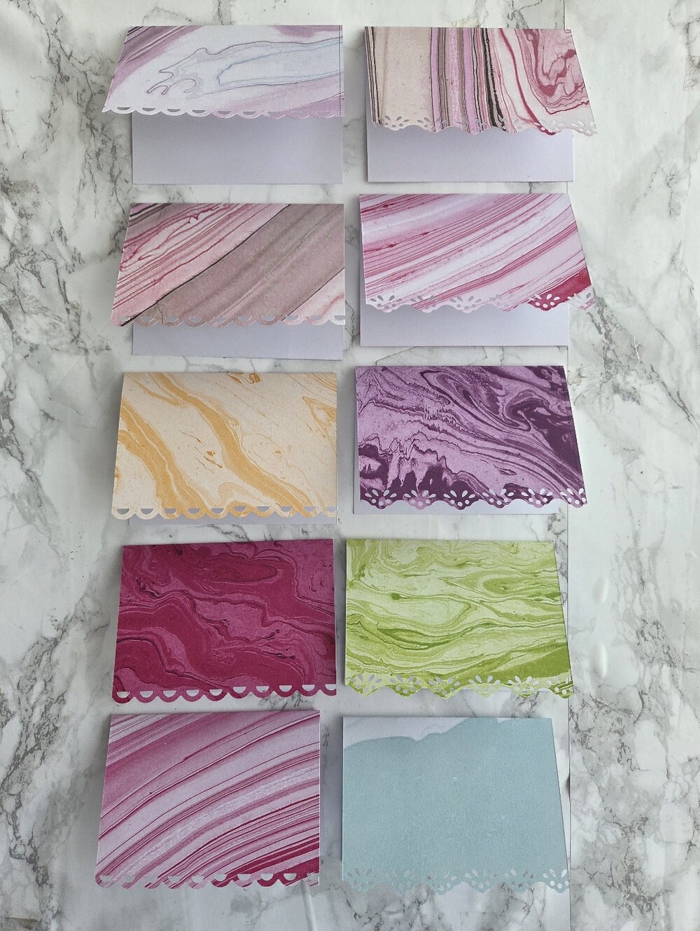 50 Thank you Cards Handmade